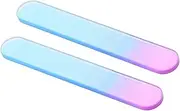 GANAZONO 2pcs Professional Glass Nail Files Multi Functional Salon Nail Polishing Tools for Easy Maintenance Durable Washable Buffers for Smooth Finish