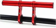 Adjustable Bracket Metal Motorcycle Bike Extension Crossbar Bracket Extender Lengthen Mount Flashlight Motorcycle Holder (Color : Red 2)