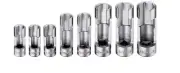 JTC-6609 8PCS 3/8" DR 10 11 12 13 14MM 1/2" DR 17 19 21MM SLOTTED SOCKET SET