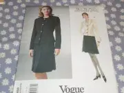 VOGUE 1988 AMERICAN DESIGNER MISSES PETITE JACKET & SKIRT PATTERN-UNCUT-12-14-16