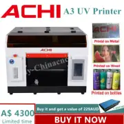 ACHI A3 UV Printer Epson 1390 Printed Head Rotary Holder Cylindrical 3D Embossed