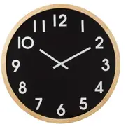 Amalfi Leonard Wall Clock Natural & Black 61x6x61cm