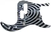P Bass Graphic Pickguard to fit Fender 5 STRING Standard Guitar Machined Maze