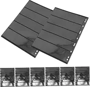 Yardwe 10 Sheets Stamp Album Binder for Coin Collection Elegant Stamp Holder Pages with Element Design Storage for Collectors for Preserving Black