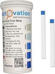 Ascorbic Acid Vitamin C Food Test Strips, 0.01 to 0.1% [Vial of 50 Strips]