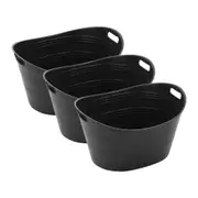 3x Boxsweden Party Multipurpose Storage Tub 40L 59.5x47x33cm Flexible Assorted