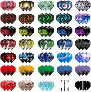 105Pcs Dart Flights,Standard Dart Flights Durable PET Dart Flights for Soft Tip