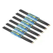 6 Pairs Maple Wood Drumstick Anti Slip Drum Sticks 5A Black for Drumming Musical
