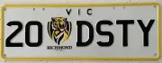 AFL Richmond Tigers number plates 20-DSTY Dustin Martin Dusty