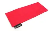 Chamois Spring Top Squeeze Eyeglass Case/Chamois Cleaning Material C-347 Red