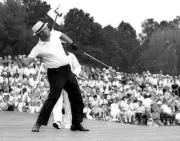 Golf The Masters Jack Nicklaus victorious during Sunday play at Au- Old Photo