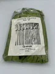 Austrian Valance Style 49 Curtain Green Vintage Scalloped. 1T