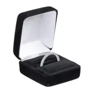 Luxury Rounded-Top Velvet Box - Gift Box for Engagement, Proposal, Ring Black