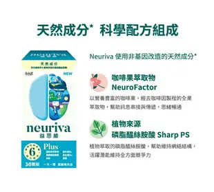 【Schiff】Neuriva 益思維Plus加強膠囊 30錠 磷脂醯絲胺酸 Sharp PS 咖啡果萃取物