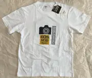 Uniqlo Canon EOS M50 camera t-shirt, XS, White, NEW