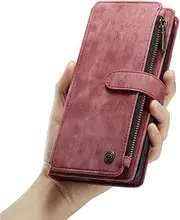 Flip Leather Case for Samsung Galaxy A13 A23 A33 A53 A14 A34 A54 A24 A52 A72 A12 A22 A32 A51 A71 Zipper Wallet Card Phone Bag,red C30,for Samsung A13 4G 5G