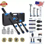 Versatile 3-Piece Torque Wrench Set with Adjustable Click for Vehicles