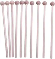 Abaodam 10Pcs Percussion Mallets for Xylophones and Marimbas Durable Articulation Sticks Polished Wood Handles Safe for Musical Instrument Accessories
