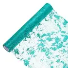 9 Feet Table Runner, Sequin Foil Thin Mesh Metallic Table Runner, Dark Green