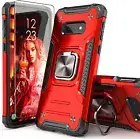 Samsung Galaxy S10e Case Kickstand Heavy Duty Protective PC+TPU Hard Cover RED
