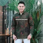 KEMEJA 男士 BATIK 襯衫長袖 SOGAN LAPIS SOGAN TE001 S 5L