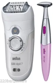 Braun 7281 Silk Epil 7 Leg Body Epilator Lady Shaver Bikini Styler 110 220 Volt