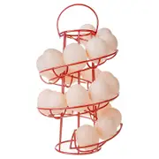 Tsim Egg Skelter Deluxe Modern Spiraling Dispenser Rack - Freestanding Wire Chicken Egg Storage Organizer Display Holder Basket for Countertop Kitc...