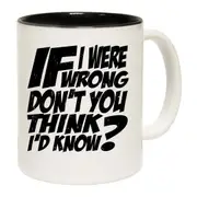 If I Were Wrong Dont You Think Id Know Mug Cup
