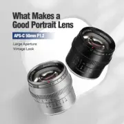 TTArtisan 50mm F1.2 APS-C MF Lens for E/X/EF-M/RF/Z/L/M43 M4/3 mount Cameras NEW