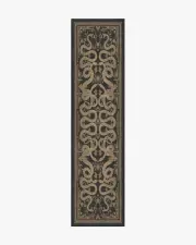 75' x 305' | Machine Washable Runner Rug | Kid & Pet Friendly | Indoor Rug | Sumaya Soft Black Flatwoven Rug by Martyn Lawrence Bullard | Ruggable