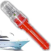 Boat Flares–Waterproof Emergency Signals for Fishing Nets-Buoys-Boats & Life Rafts, Durable Flares for Storm,Fog & Night with Smart LED and Intelligent Light Control (Red and Green Double Flash)