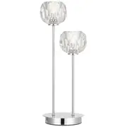 Zaha 2Light Table Lamp Chrome Clear | Telbix Lighting