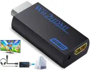 Wii Hdmi Converter Adapter, Wii 2 to Hdmi 1080P Connector Output Video 3.5mm ...