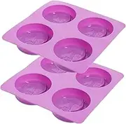 DIYEAH 2pcs Silicone Pudding Mold for DIY Baking Durable Dessert Molds for Cookies Cakes and Chocolates Creative Moon and Design Safe for Oven and Fridge Use