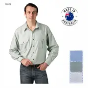 Made in Australia Mens Long Short Sleeve Shirt Plain Oxford Countryman Men Clothing 10618