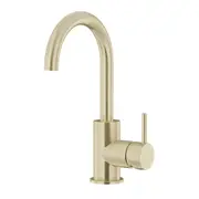 Meir Round Gooseneck Basin Mixer with Cold Start Tiger Bronze MB17-PVDBB