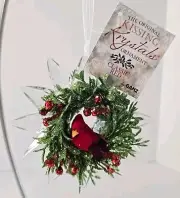 Ganz Kissing Krystals Cardinal Crystal Snowflake Mistletoe Love Wreath Ornament
