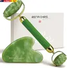 Gua Sha and Jade Facial Roller, Manual Facial Massager and Guasha Tool, Sculpt J