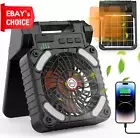 Solar Camping Fan LED Lantern 10400mAh Rechargeable Portable Outdoor