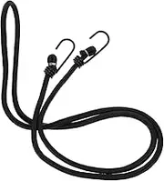 Abaodam Bicycle Luggage Rope Bike Adjustable Bungee Elastic Rubber Rope Bicycle Bungee Cords Elastic Tie Downs with Hooks Luggage Straps with Hooks Elastic Packing Strap Black Metal