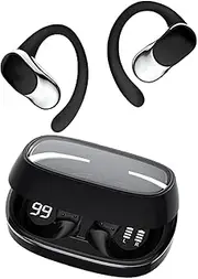 Jvjggag Open Ear Earbuds | Wireless Comfort Open Ear Buds,Portable Players for Kids Women Game Sports Work Swimming Activities