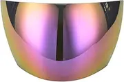 M Suitable for AMZ G019 Retro Motorcycle Helmet Lens Space Helmet Built-in Lens Helmet Lens Full Helmet Windshield Y(Red)
