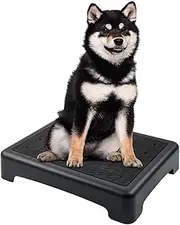 Non-Slip Dog Training Board, Dog Platform for Training, Stool Step Ladder, Stackable Plastic Dog Training Table, Dog Training Equipment for Small and Medium Dogs (Black)