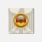 Germany Coat Of Arms Glossy 4'' X 4'' Square Wooden Coaster