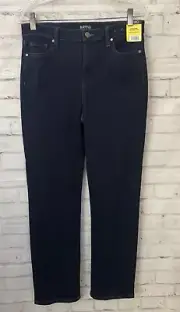 Buffalo David Bitton Alyssa 6/28 Dark Blue High Rise Straight Stretch Jean New