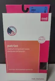 Patriot Medi Medical Compression Socks Calf High Size L Black