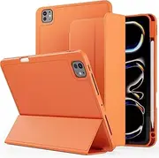 GUMMMY for IPad Mini7/Air11/Air4/Air5/10th/2022 Pro11/2022Pro 12.9/2024 Air13/2024 Pro 13/2024 Pro11/Mini6 Protective Cover Case Tablet Case with Pen Slot(Orange,2024 air13)