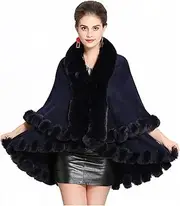 [HAMKVBPR] Women's Shawl Scarf Bridal Shawl Cloak Cape Wedding Dress Party Coat for Party and Christmas