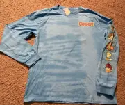 Scooby Doo Mystery Machine Print L/S Blue Tye Dye Shirt By Freeze Size M - NWT