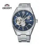 【ORIENT 東方錶】ORIENT STAR東方之星 OPEN HEART系列 鏤空機械錶 鋼帶款 藍色 - 41.0MM(RE-AV0003L)